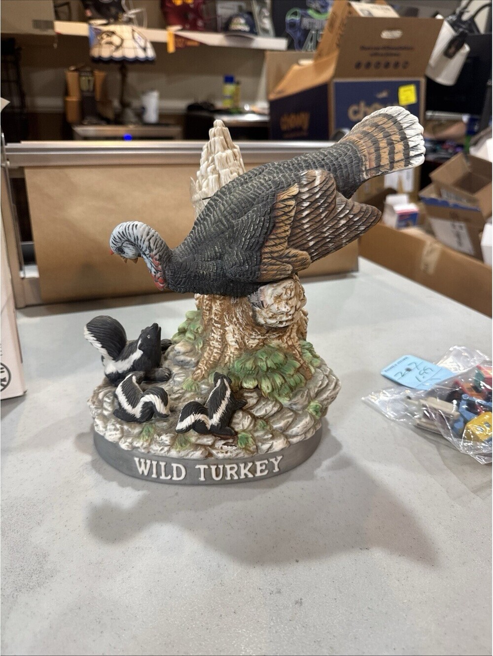 Austin Nichols Wild Turkey and Skunk Porcelain Decanter 1986 EMPTY [COPY]